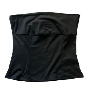 Sleek Black Strapless Tube Top